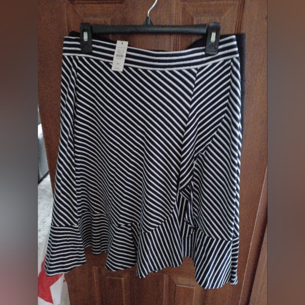 Talbots Maceys Striped Black and White Women's Skirt